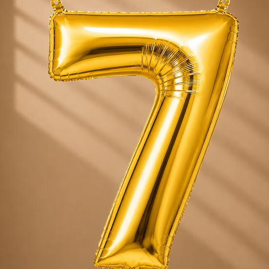 Balon Folie Cifra 7 Auriu