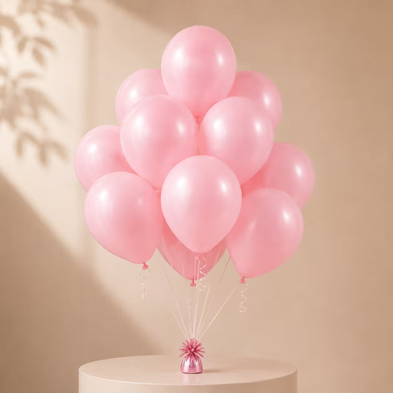 Set de baloane roz din latex – 100 bucăți
