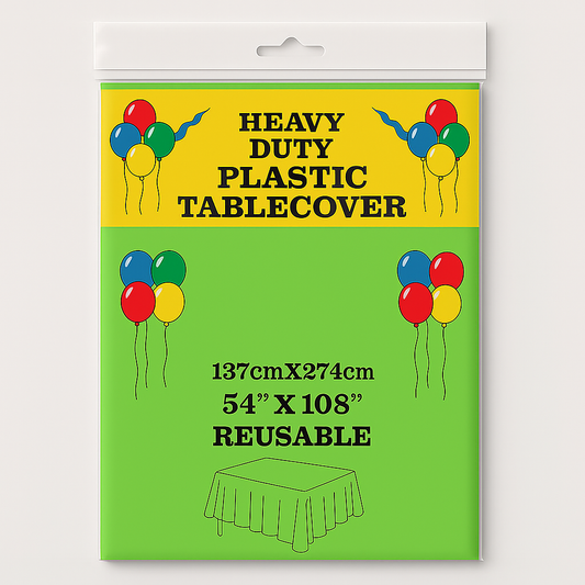 Față de masă din plastic verde deschis - 137 x 274 cm