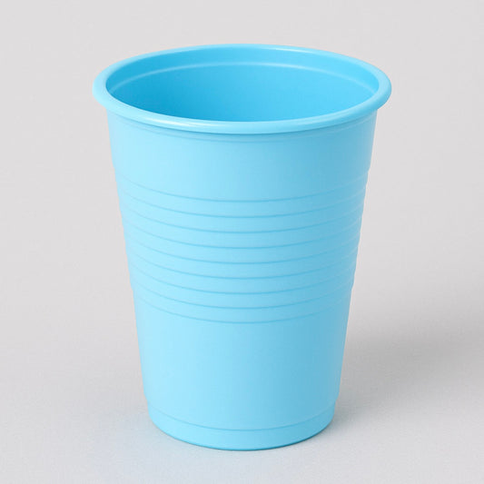 Pahare din plastic albastru deschis - set de 50 bucăți