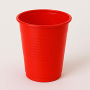 Pahare din plastic rosii - set de 50 bucăți