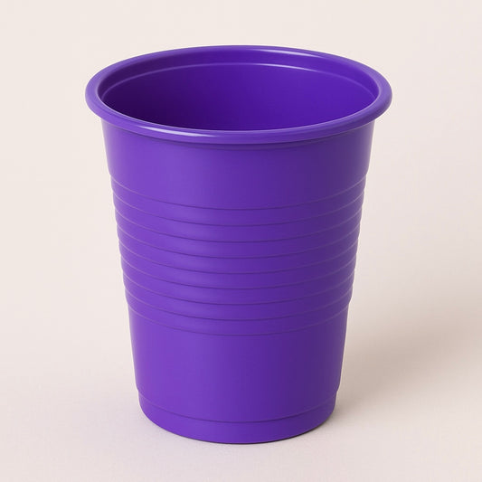 Pahare din plastic mov - set de 50 bucăți