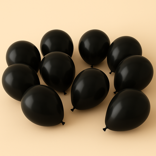 Baloane din latex negre 26 cm - set de 100 bucăți