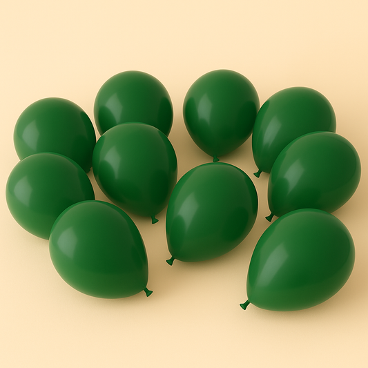 Baloane din latex verde inchis 26 cm - set de 100 bucăți