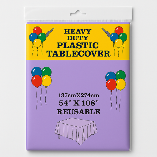 Față de masă din plastic mov deschis - 137 x 274 cm