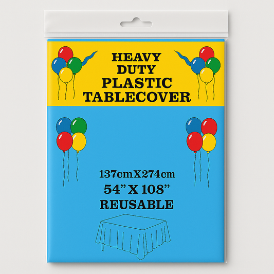 Față de masă din plastic albastru deschis - 137 x 274 cm