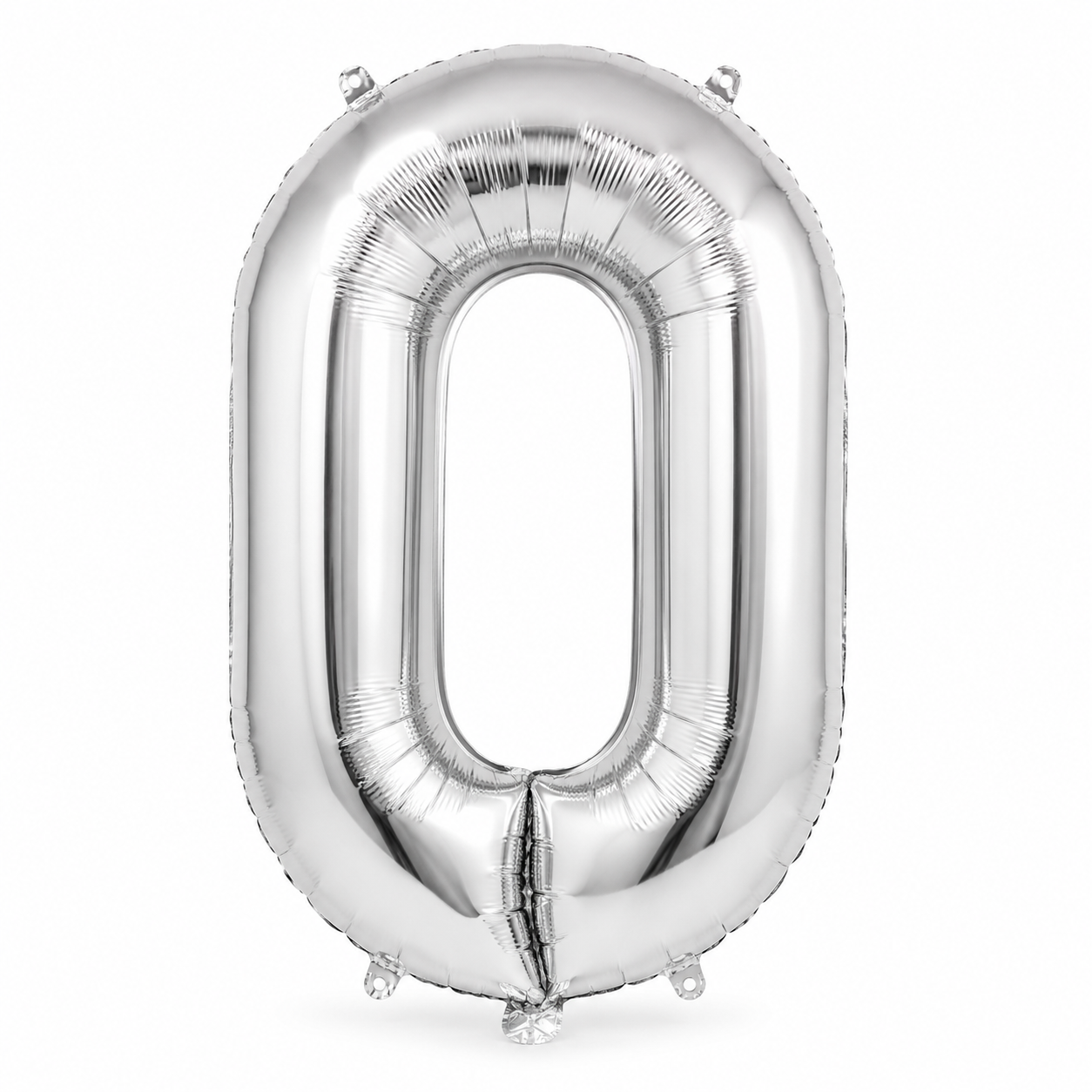 Balon Folie Cifra 0 Argintiu - 66 cm