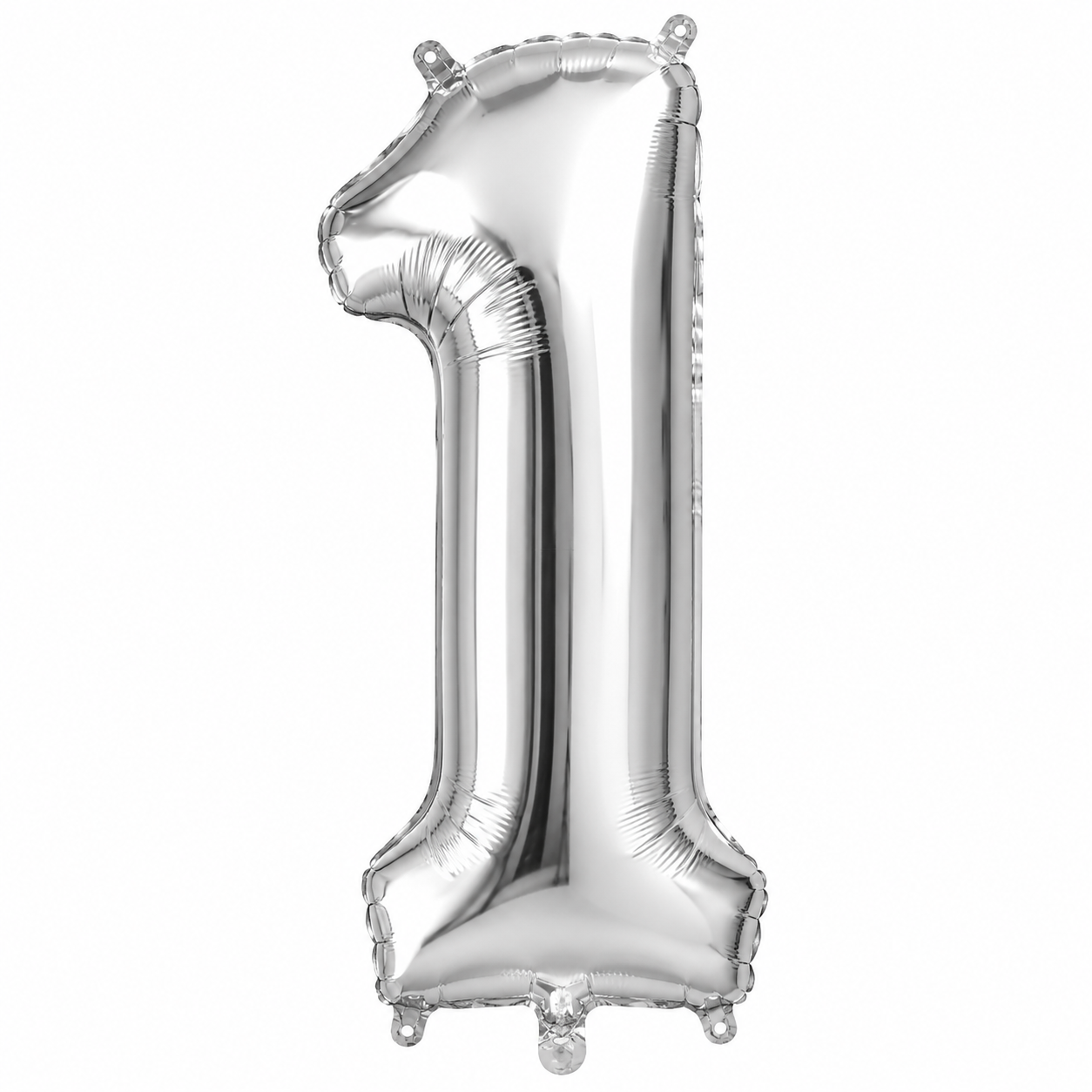 Balon Folie Cifra 1 Argintiu - 66 cm