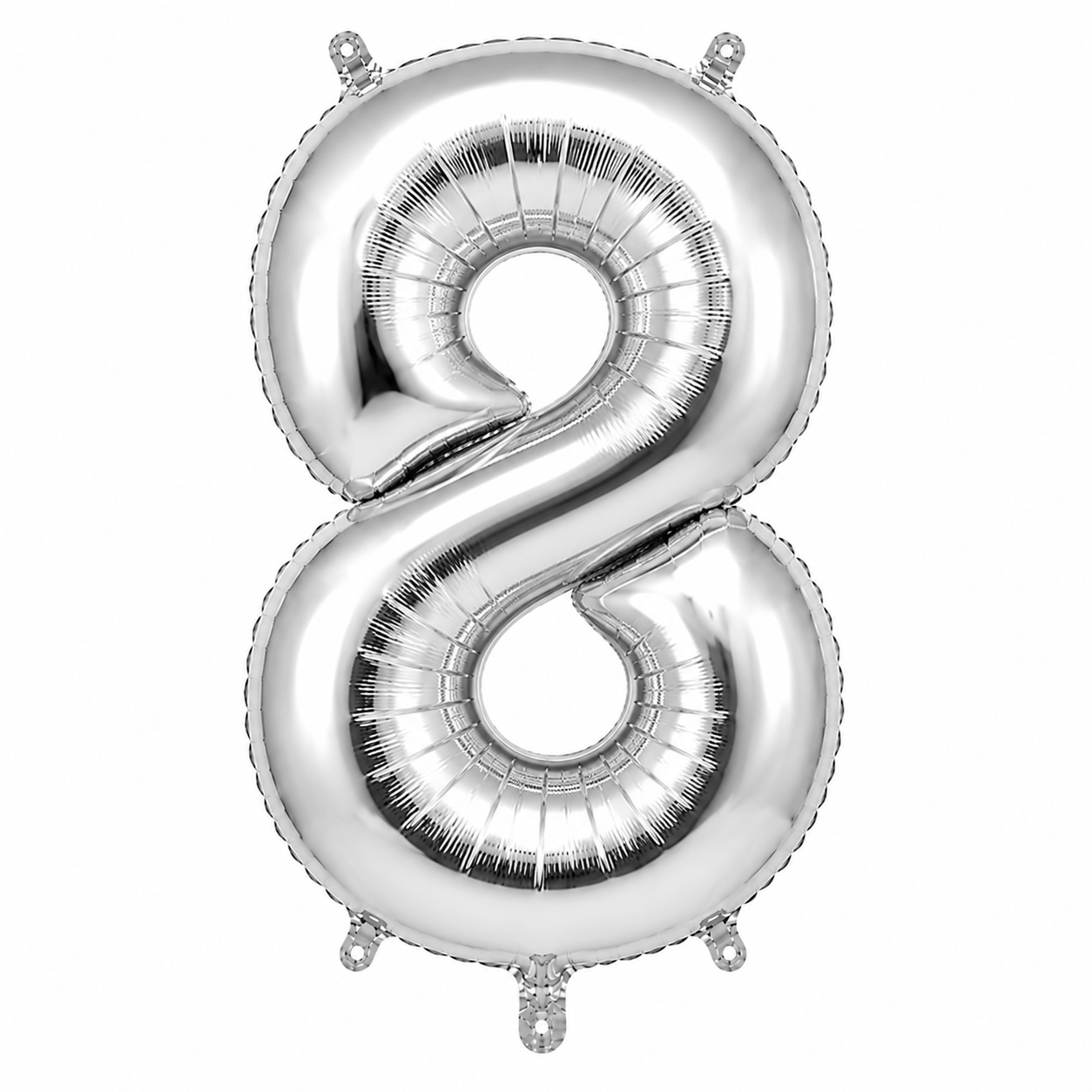 Balon Folie Cifra 8 Argintiu - 66 cm