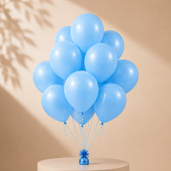 Set de baloane albastru deschis din latex – 100 bucăți