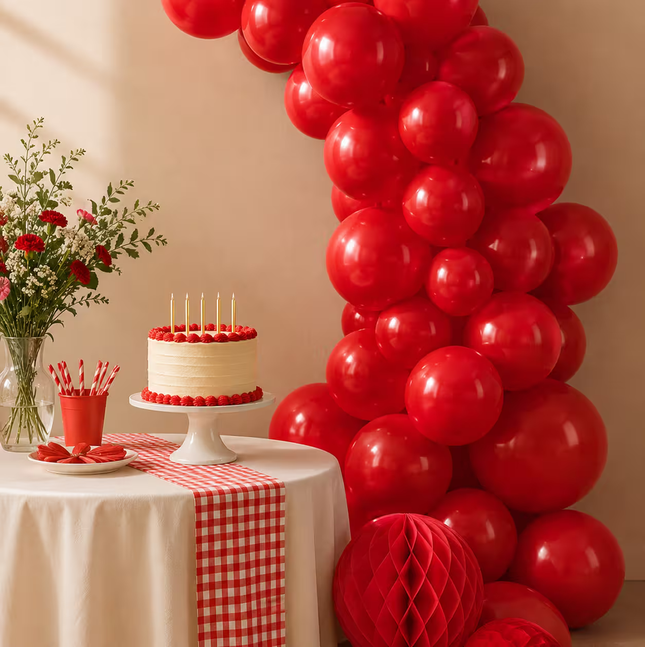 Set de baloane roșii din latex – 100 bucăți