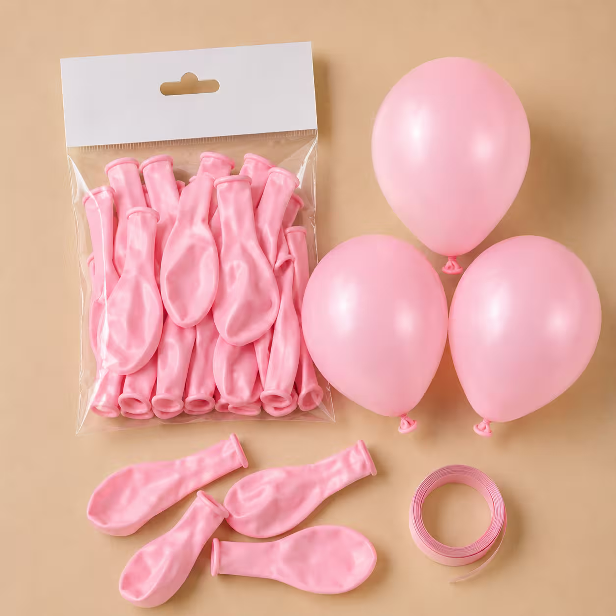Conținutul setului de baloane roz din latex